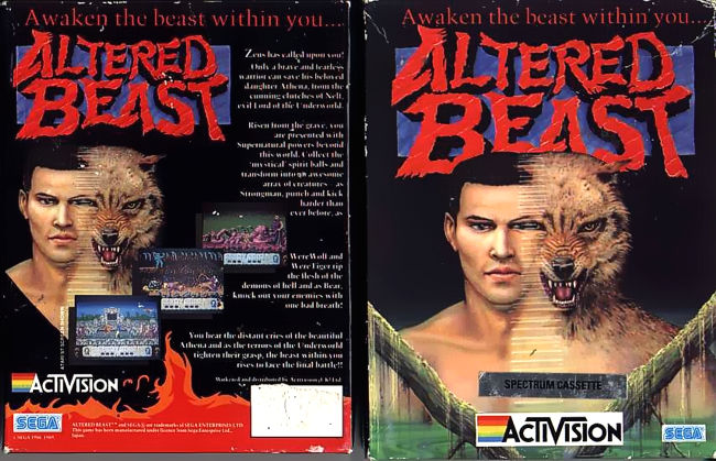 Altered Beast box art for ZX Spectrum